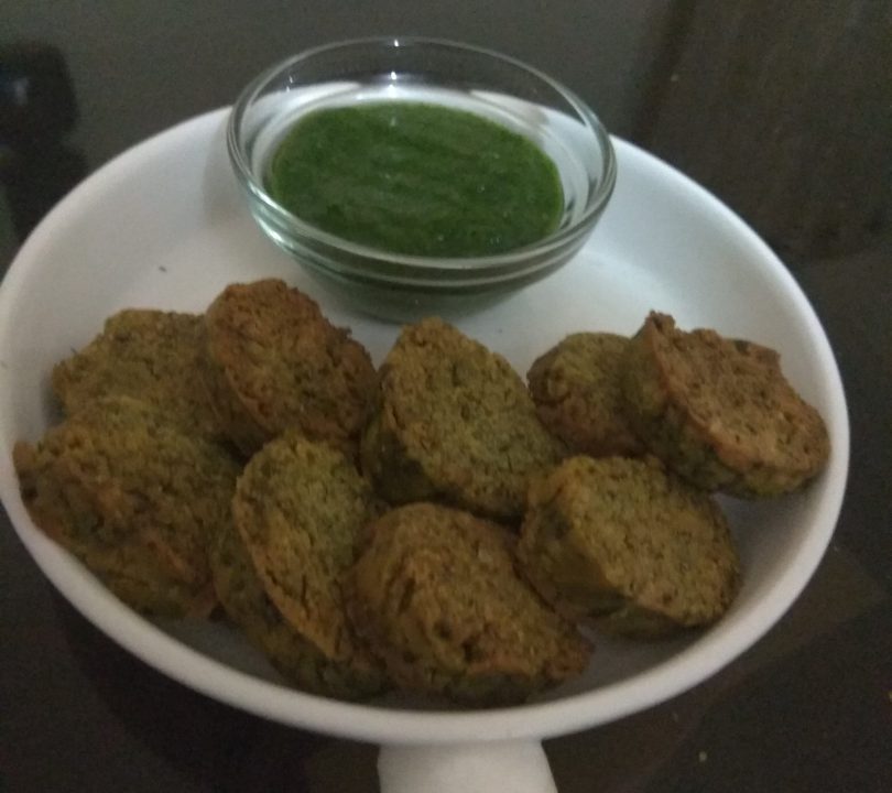 Kothambir vadi ( cilantro fritters)